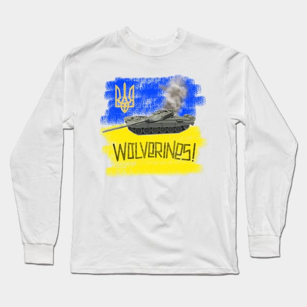 Ukraine Tank Long Sleeve T-Shirt by Dirty Custard Designs 